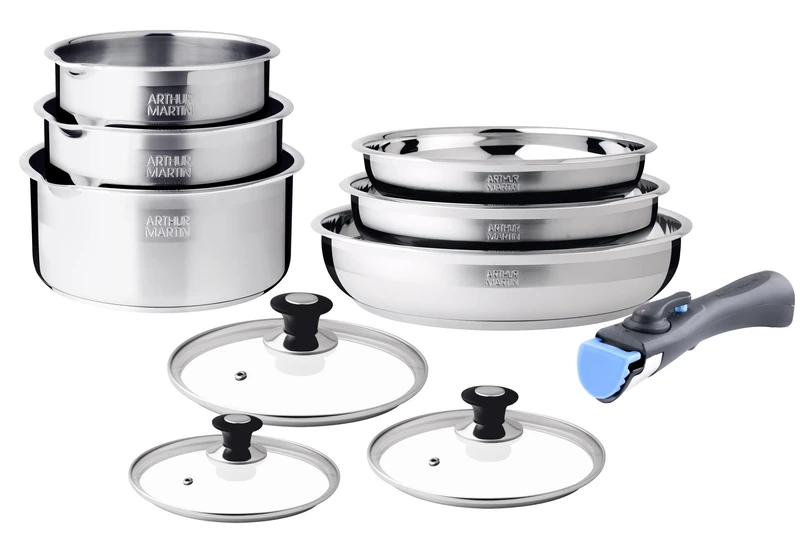 Arthur Martin 5540 Stainless Steel Pack of 10 x 9 x 26 x 5 cm 10 Pieces, 9 x 26 x 5 cm