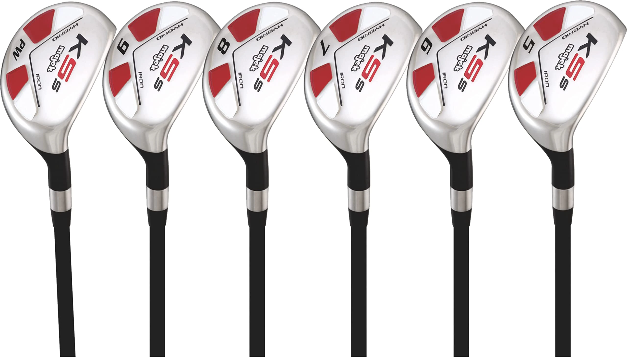 Men's Majek Golf All Hybrid Partial Set, which Includes: #5, 6, 7, 8, 9, PW Senior Flex Right Handed New Utility “A” Flex Club