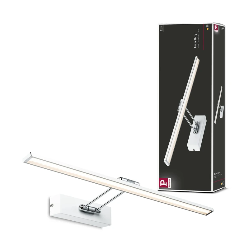 Paulmann 99893 Galeria Picture luminaire LED Picture Lighting Beam Sixty Gallery Lighting 11W Surface-Mounted lamp White Wall Spotlight incl. lamp