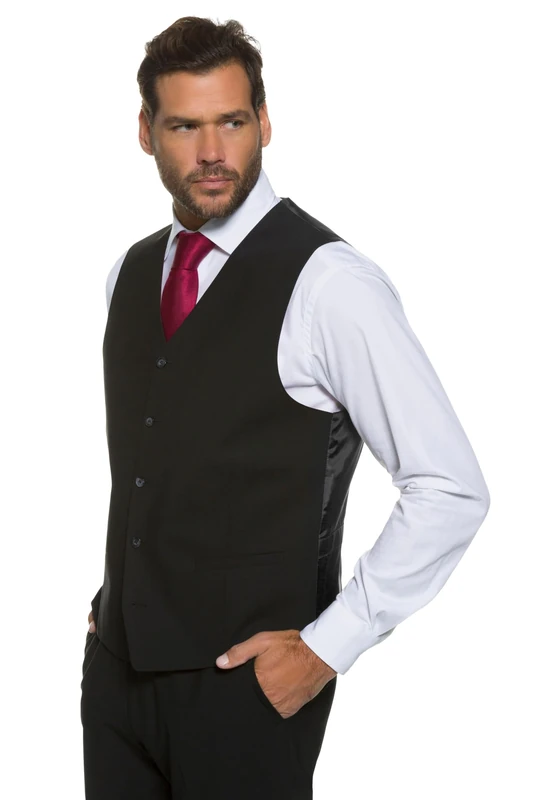 JP 1880 mens 705621 Regular Fit Waistcoat - Black - 0
