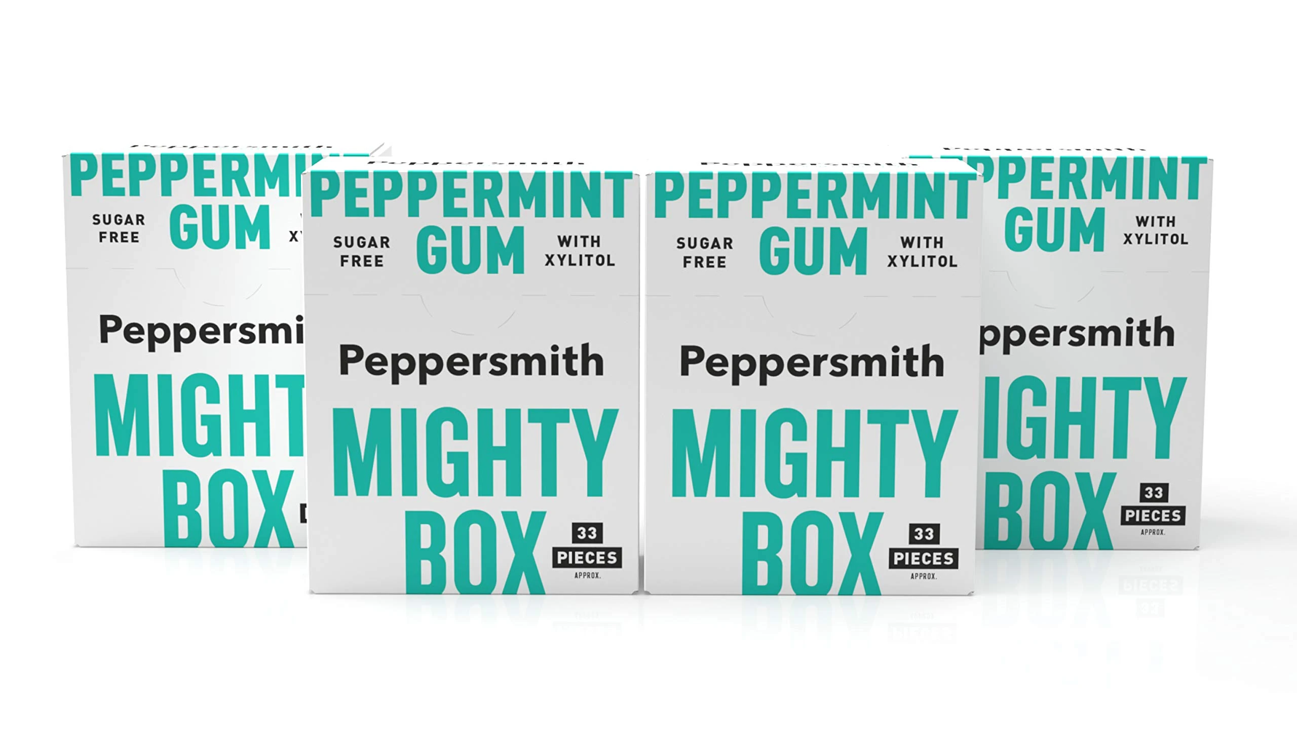 Peppersmith Peppersmith 100% Xylitol Chewing Gum - Peppermint - 4 x 50g