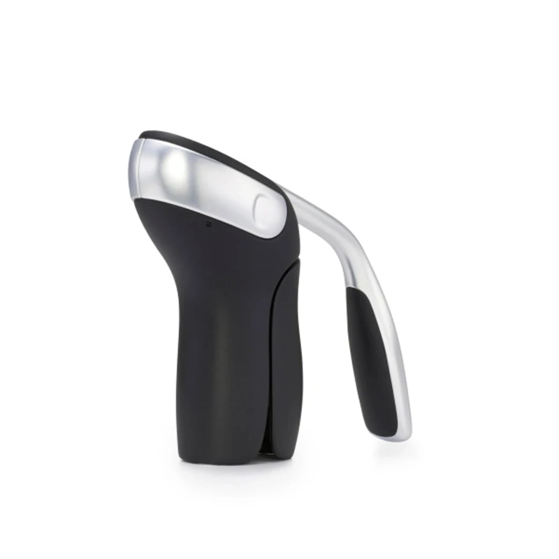 OXO SteeL Vertical Lever Corkscrew with Removable Foil Cutter, Silver, 18.7 x 18.7 x 6.1 cm 11147600UK