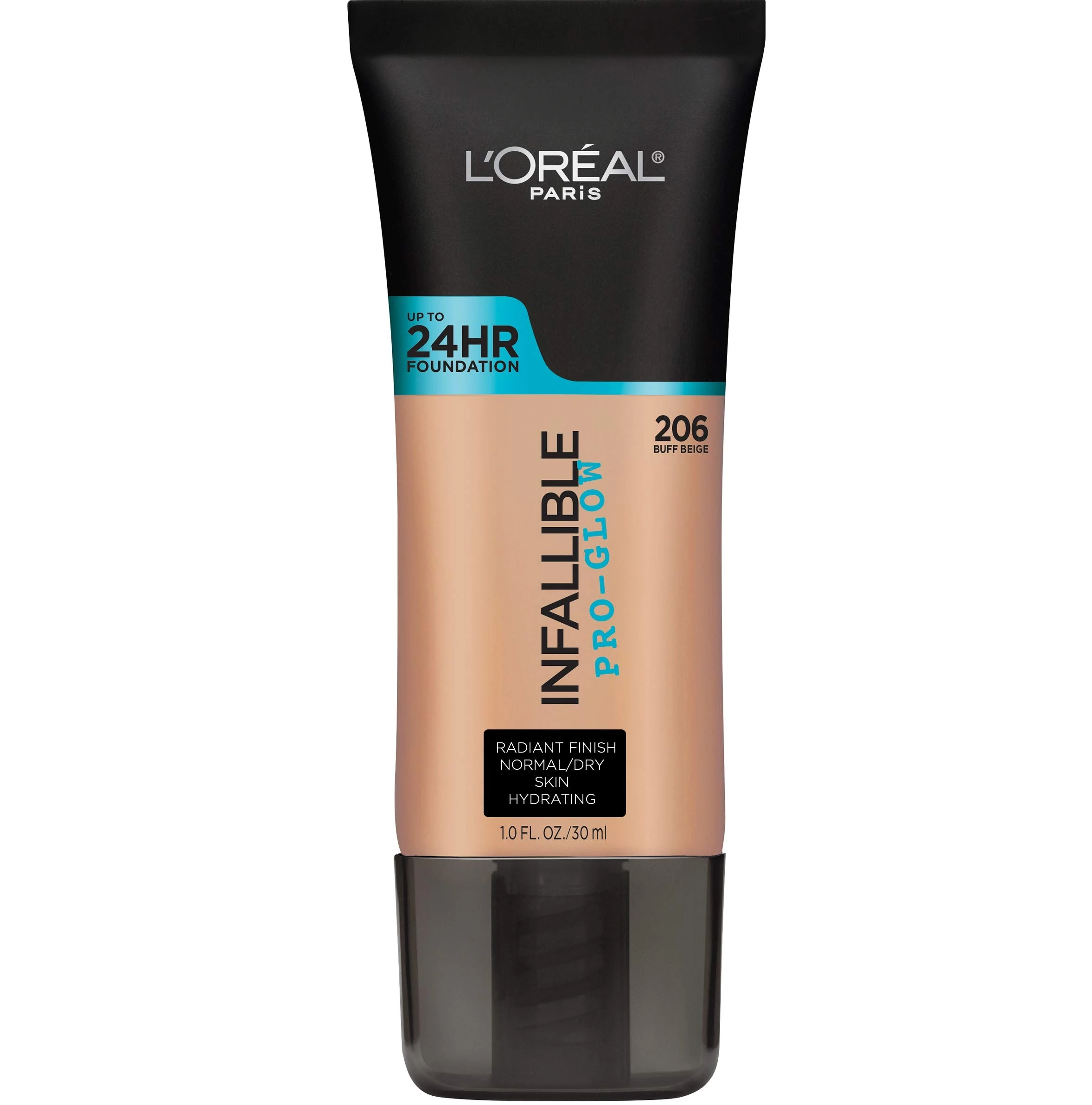L'Oréal Paris Infallible Pro Glow Longwear Foundation, 206 Buff Beige, 30 ml (Amazon Exclusive)