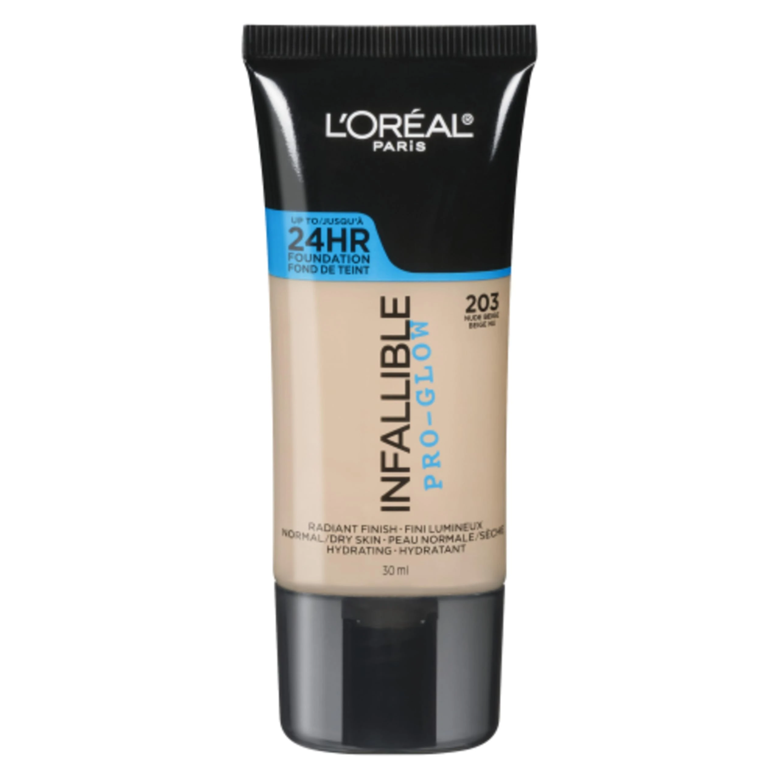 L'Oréal Paris Infallible Pro Glow Longwear Foundation, 203 Nude Beige, 30 ml (Amazon Exclusive)