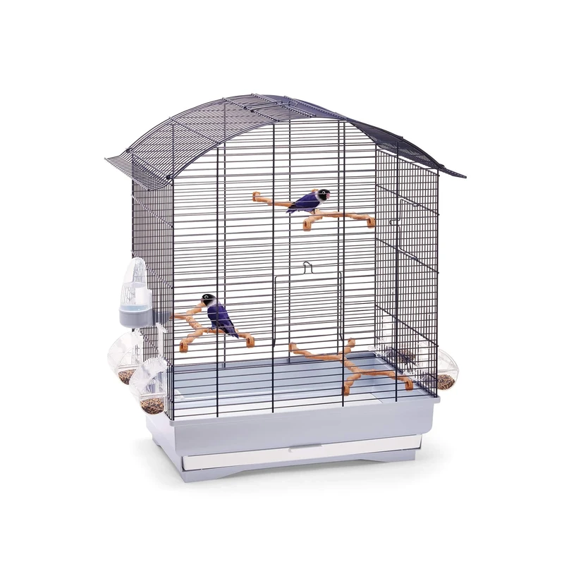 IMAC Imac Agate Chinchilla Cage, Blue, 49 cm L x 33 cm W x 63 cm H, Easy Access, Made in Italy, Includes Sticks, Feeders, Drinking, Top Opening, Folding with Hook, Removable Drawer