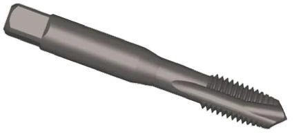Dormer E001M1.6 Series E001 HSS-E-PM Spiral Point Machine Tap Metric with Steam Tempered Finish, ISO Standard, M1.6 x 0.35 mm Thread, 41 mm Length