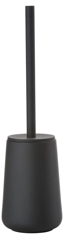 Zone Denmark Nova One Toilet Brush with Holder, Ceramic WC Brush, Bathroom Toilet Cleaner with Soft-Touch Finish, Ø 10.3 cm, Height 37 cm, Black