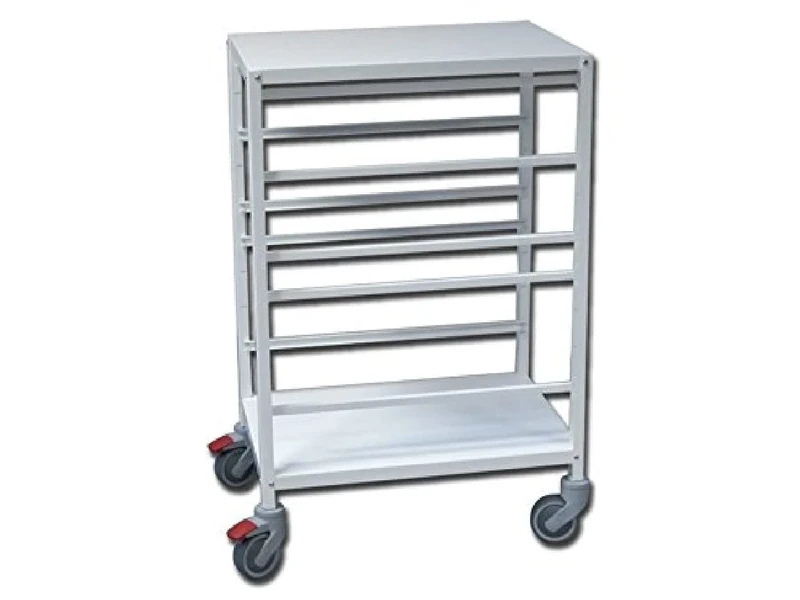 Gima - Service Trolley for ISO Trays and Baskets (Not Included), Made in Epoxy Powder Painted Steel, 5 Height Adjustable Runners, 4 Wheels, 2 of Which with Brake, Measurement: 65 x 47 x 100 cm