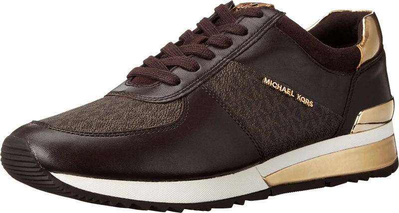 Michael Kors 43R6ALFP2B-200 Allie WRAP Trainer Women Brown UK 7.5
