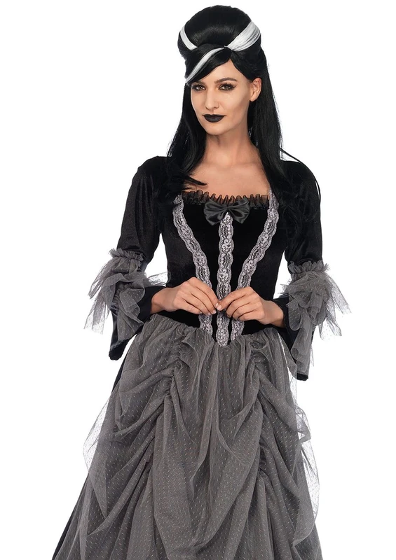 Leg Avenue 85635 "Velvet And Satin Victorian Zipper Back Ball Gown Fancy Dress Costume (Medium) - Image 1