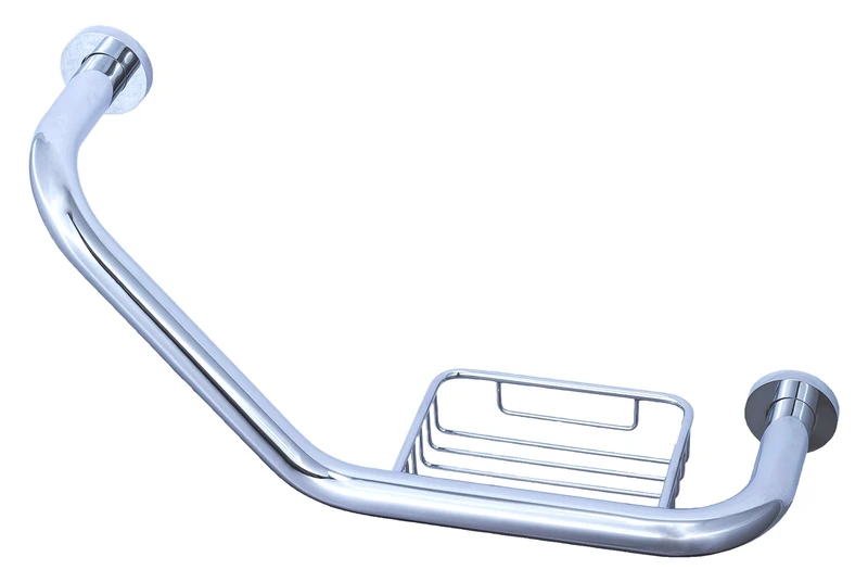 Jofel aw11300 manillón Angle with Soap Dish, Chrome Plated Brass, Brightness - Image 1