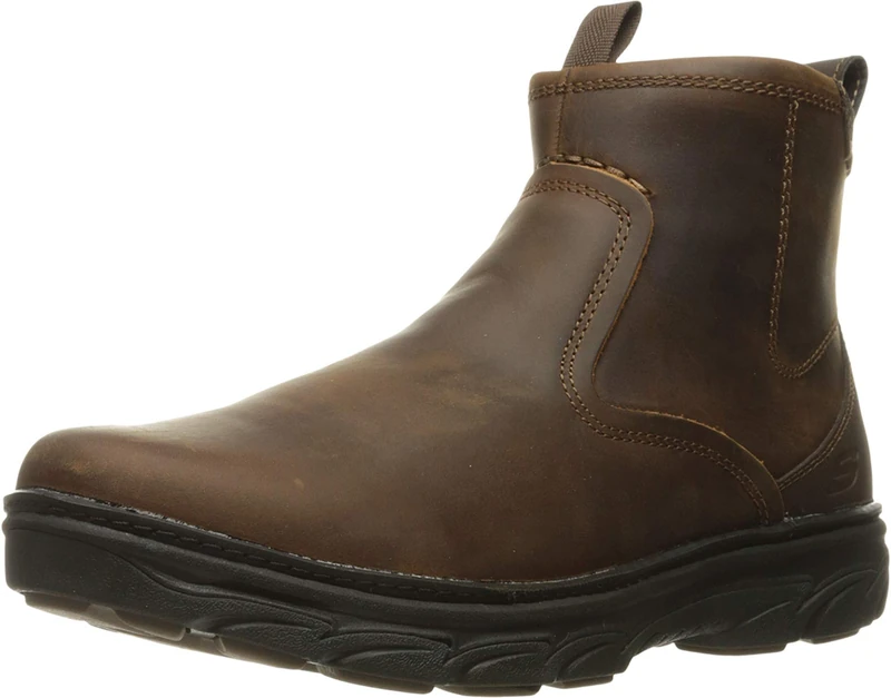 Skechers Men's Resment Korver Chukka Boot, Dark Brown, 6 UK