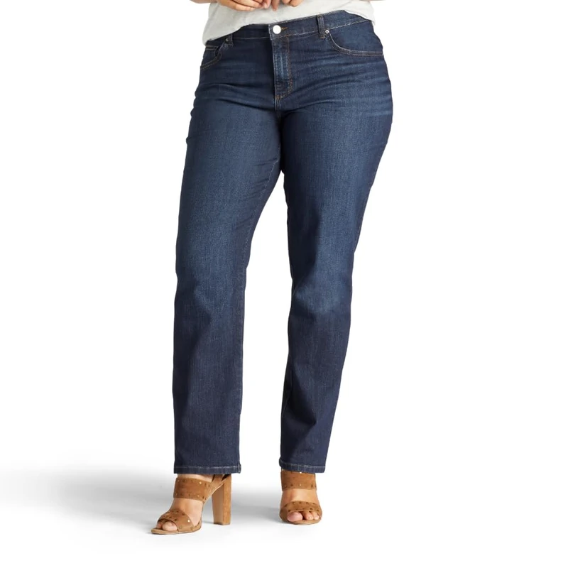 Lee Women's Plus Size Relaxed Fit Straight Leg Jean, Verona, 18W Petite
