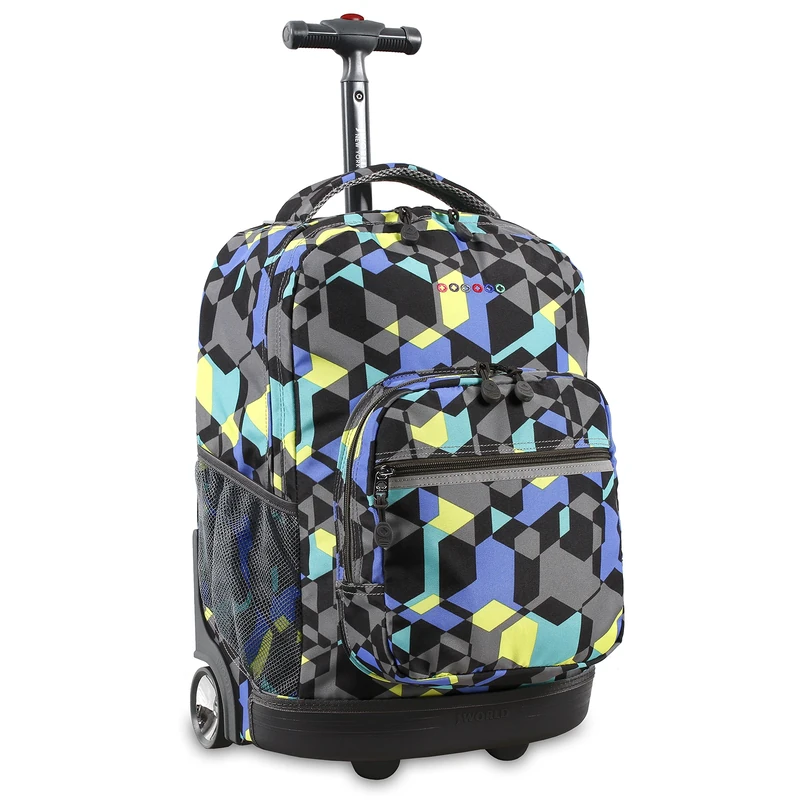J World New York Sunrise Rolling Backpack Casual Daypack, 18 cm, 34.50 L, Cubes - Image 1