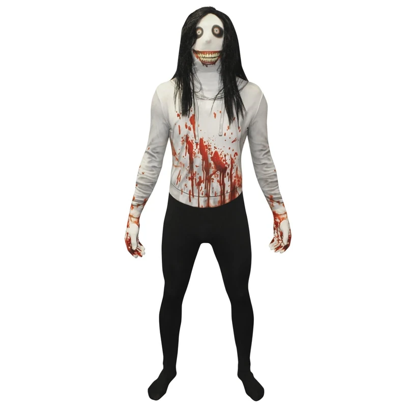 Morphsuits Official Adults Jeff the Killer Urban Legend Creepy Pastas Monster Fancy Dress Costume - Medium
