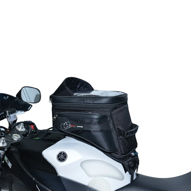 Oxford Tank Bag (S20R Adventure Motorcycle), OL231 Black Strap Mount, (20 L) US