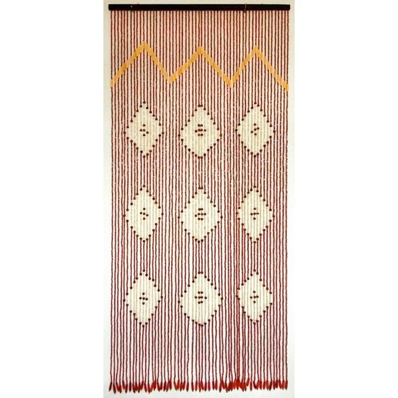 SATURNIA 1191400 Door Curtain 56 Strips Wood 90 x 200 cm, Metal, Multi-Colour, Standard