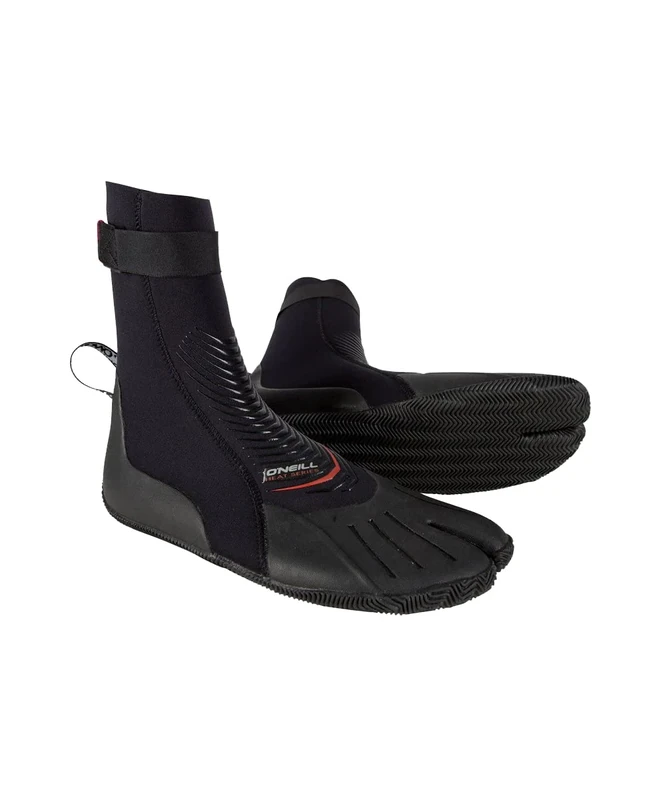 O'Neill Wetsuits Men's Heat 3mm Split Toe Booties, Black, 10