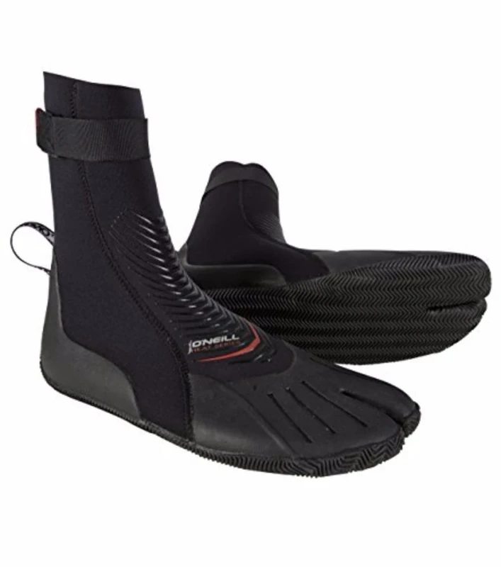 O'Neill Wetsuits Men's Heat 3mm Split Toe Booties, Black, 9