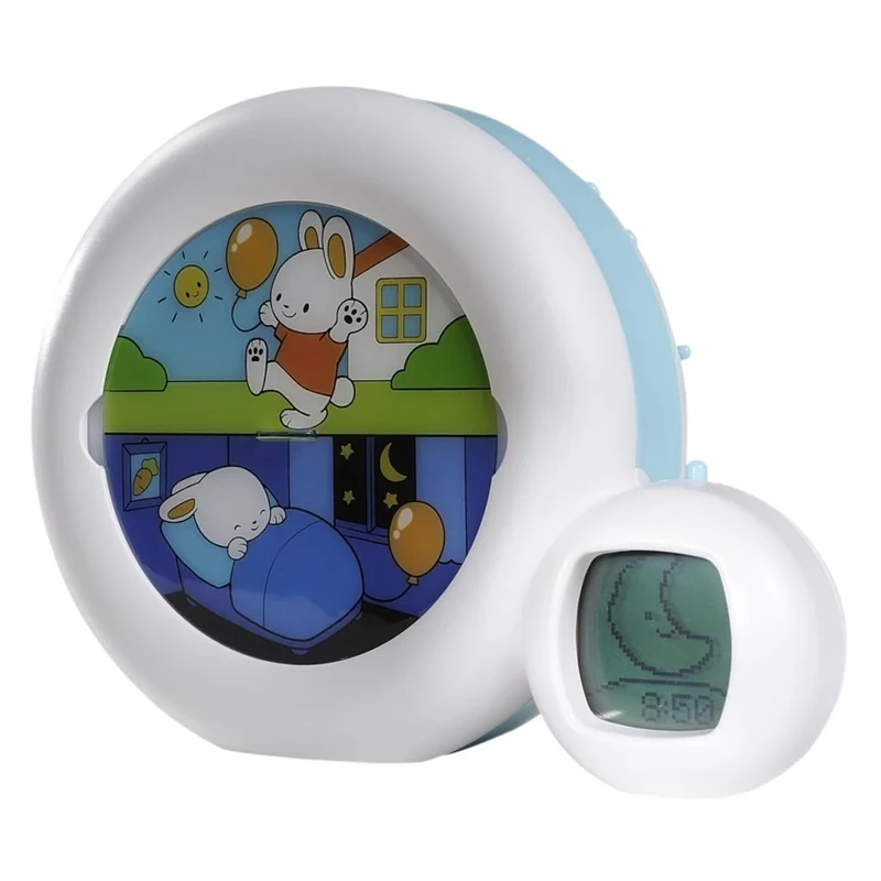 Pabobo - 5 in 1 Page Tag-Nacht-Wecker mit Display für Moon Kinder 0-3 Jahre