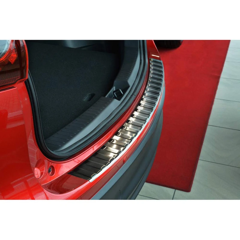 Black Stainless Steel Rear Bumper Protector Compatible with Mazda CX-5 2012-2017 'Ribs'