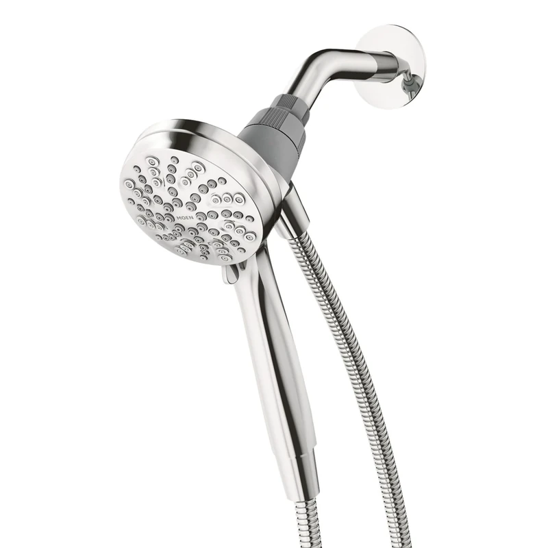 Moen Magnetix Six-Function Handheld Showerhead with Eco-Performance Magnetic Docking System, Chrome, 3.5" (26100EP)