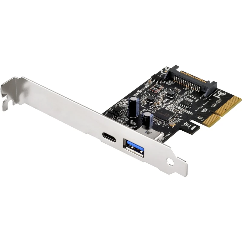 SilverStone SST-ECU03 - SuperSpeed 1x USB 3.1 Type C, 1x USB 3.1 Tpye A PCI-E Express Card Gen 2.0 2x, 10Gbps, support low profile