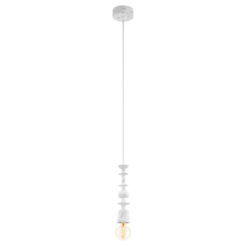 Eglo Avoltri Hanging Light Wood 60 W White Patina