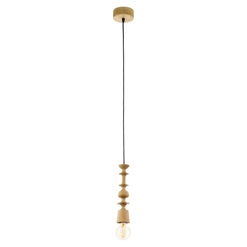 EGLO Avoltri 60 W Wooden Pendant Light - Oak