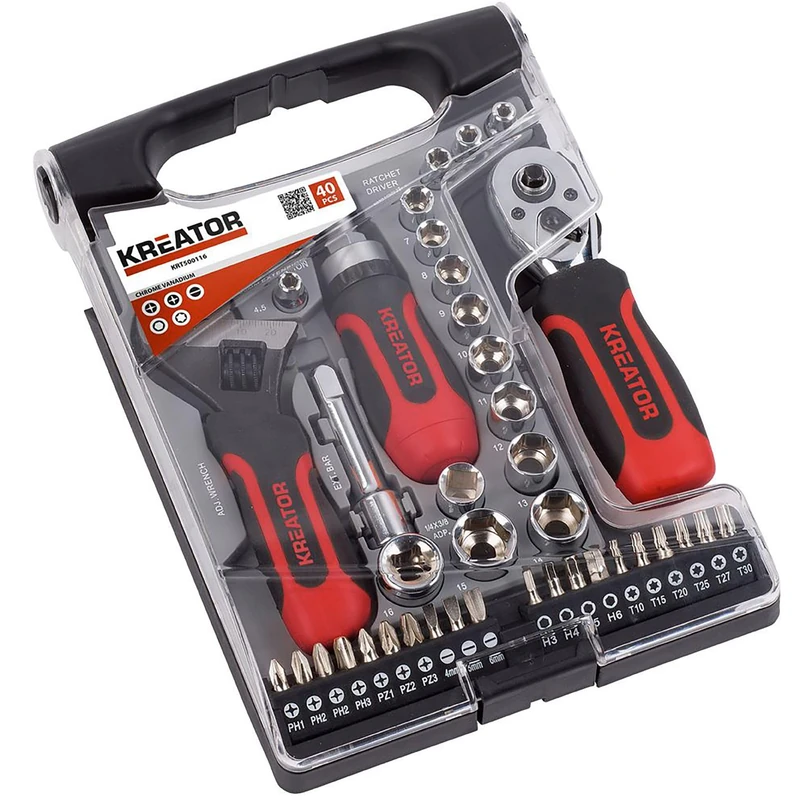 KREATOR KRT500116 Socket Set 40 Pieces - Image 1