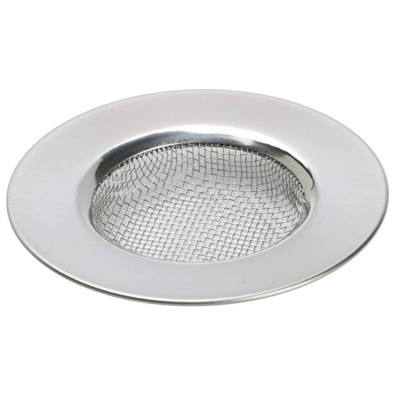 TRIXES Sink Strainer for Shower - Plug Hole Hair Catcher - Fits Bath or Kitchen Sink Plugholes - Stainless Steel Mesh Sink Drain Filter - 3 Inch 7.6cm Outer Diameter