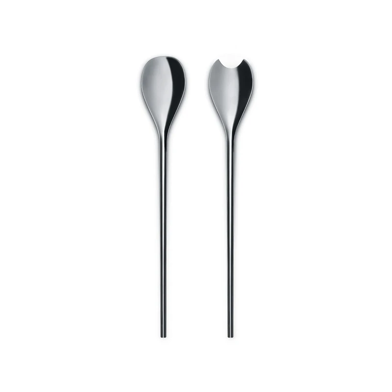 Alessi BMGS02 human collection salad cutlery - stainless steel 18/10, polished, Silber