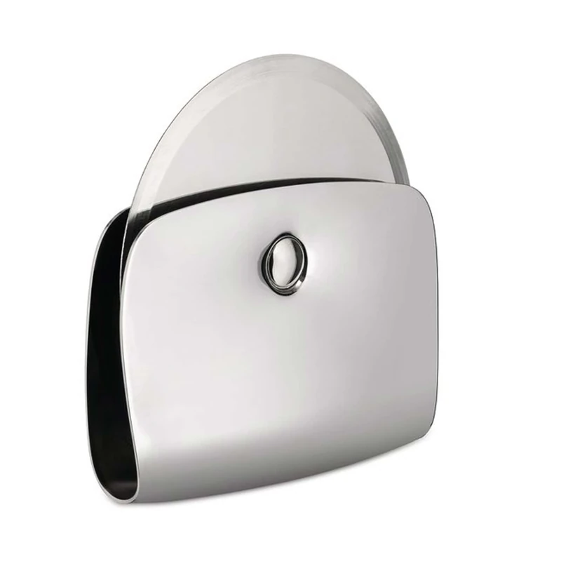 Alessi Taio VS04 - Design Pizza Cutter Wheel, 18/10 Stainless Steel and Aisi 420 Steel Blade, Silver with Polished Finish