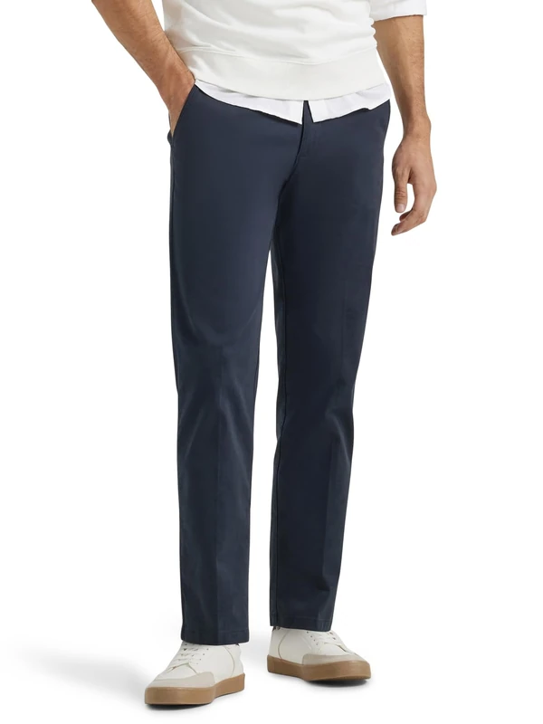 Lee Men's Extreme Motion Flat Front, Regular Straight Pants fit, Navy, 40W x 29L