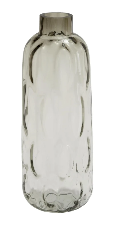 Deco 79 Glass Vase 7" W, 17" H-99834, Gray, 7" x 7" x 17"