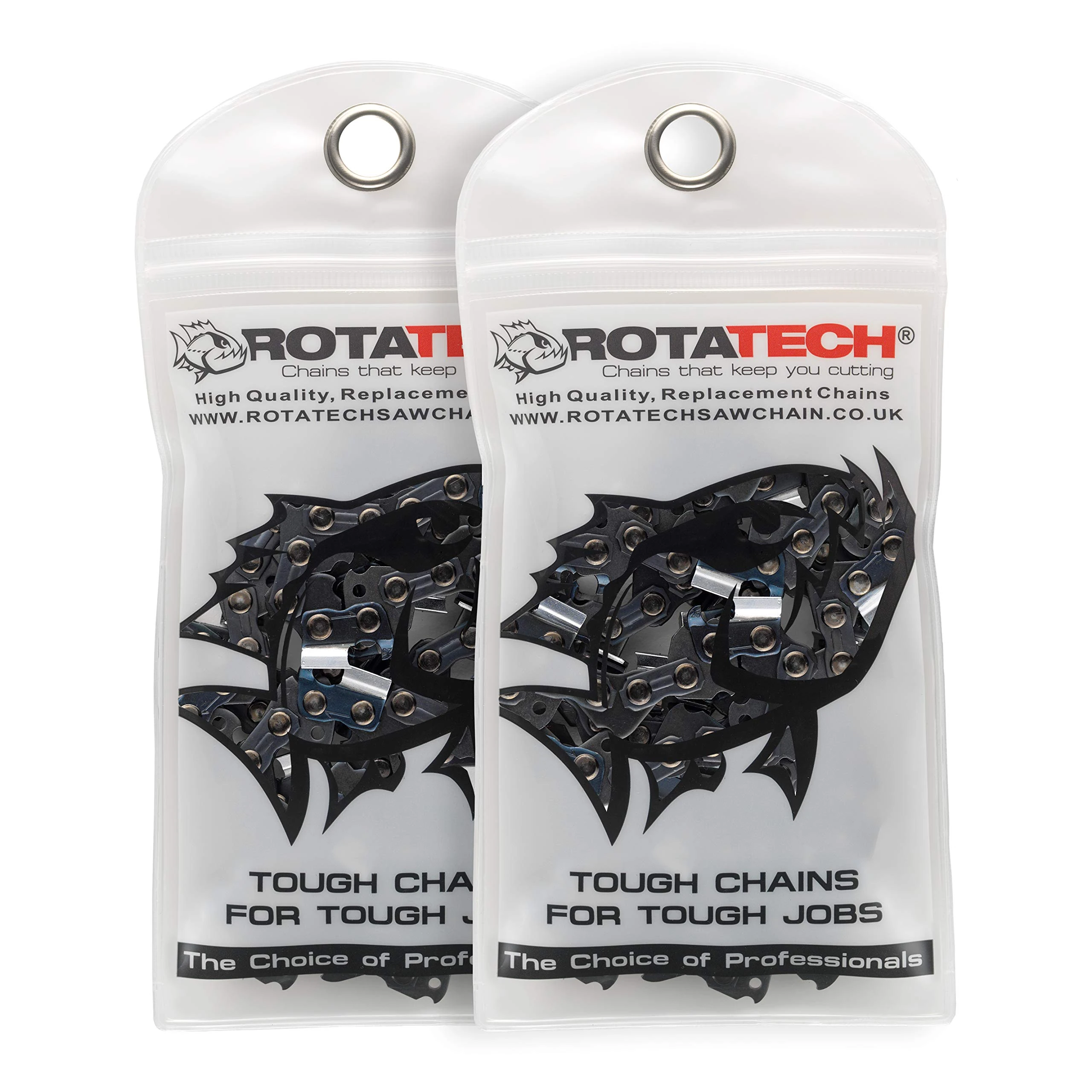 2 X 16 40cm Rotatech Chainsaw Chains. 3/8" LP Pitch, 0.50" Gauge, 55 DL Drive Links. Compatible with Stihl 018 MS180 MS181 020 021 023 MS200T MS211 MS201T MS231