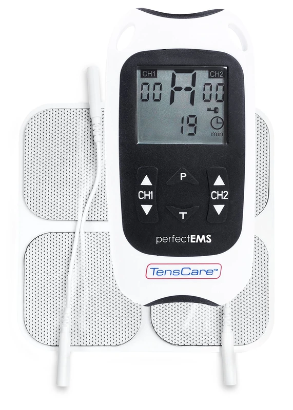 TensCare Perfect EMS - 12 EMS and TENS Programmes for Muscle Strengthening and Conditioning as well as Pain Relief Management. Rehabilitate Muscle Injuries and Maintain Muscle Mass. Recover from Pains