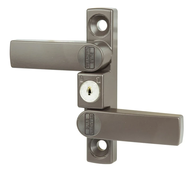 BURG-WÄCHTER, Window Protection with 2 Pivot Bolts, For Single- or Double-Leafed Windows, Wood or Aluminium, 2 Keys, WinSafe WS 22 BR SB