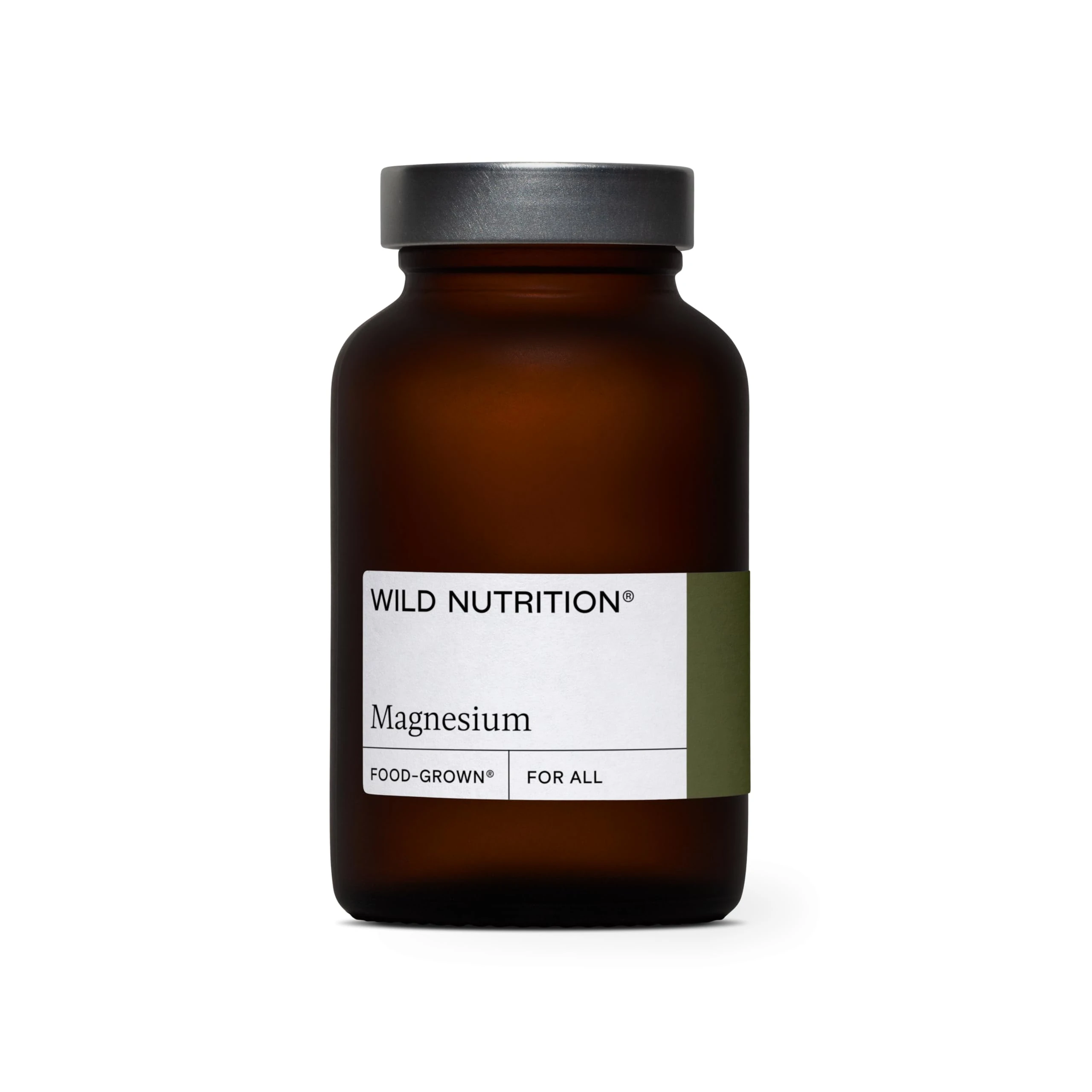 WILD NUTRITION Food-Grown® Magnesium Supplements | Naturally Sourced Pure Magnesium for Sleep, to Support Muscle Recovery and Healthy Bones | 60 Capsules