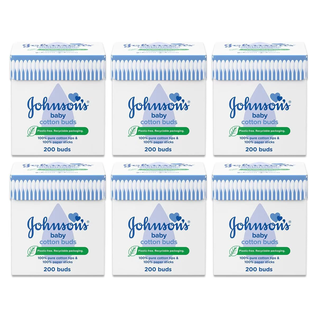 Johnson's Cotton Buds (200 Buds) - Pack of 6