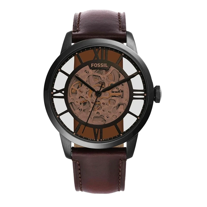 Fossil Townsman Watch for Men, Automatic three hand movement with Stainless steel or Leather Strap
