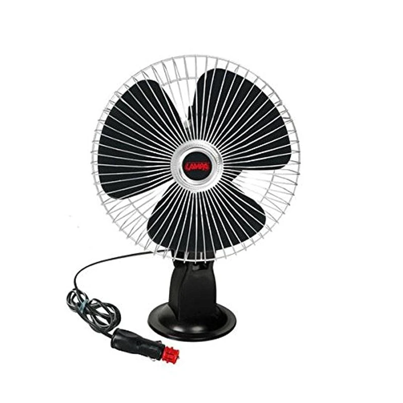 Lampa 73112 Chrome Fan - 20cm, 12V, 16W with Suction Cup