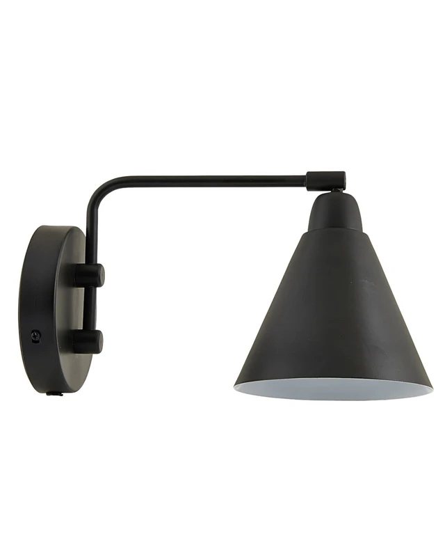 House Doctor Wall Lamp, Black/White, 30 x 15 cm