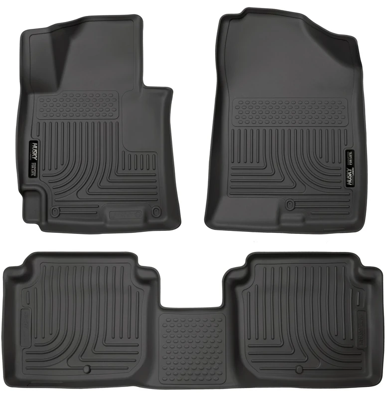 Husky Liners 98941 Fits 2014-16 Hyundai Elantra Sedan Weatherbeater Front & 2nd Seat Floor Mats, Black