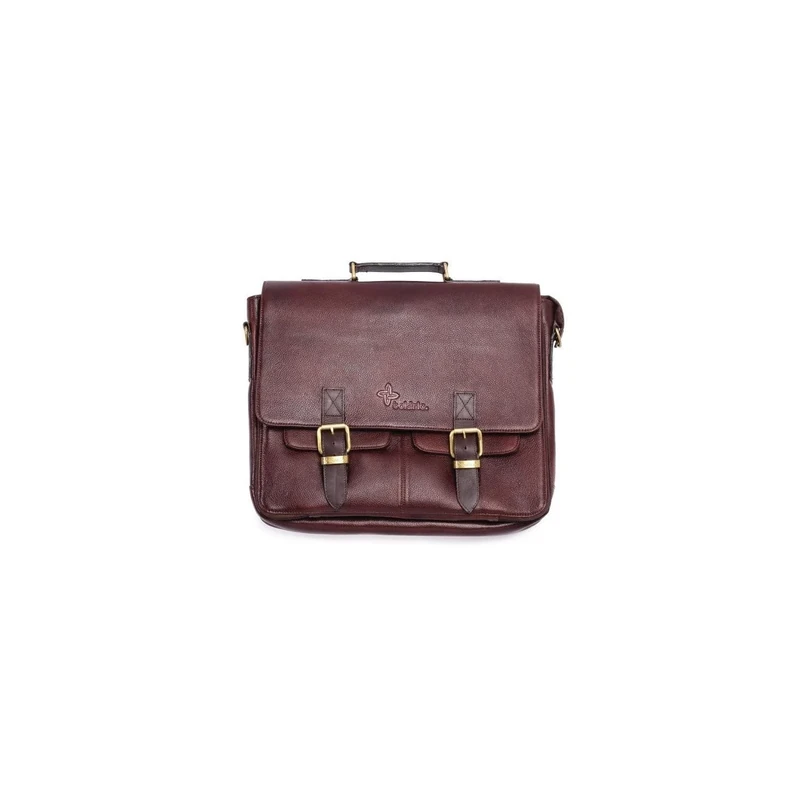 Boldric CM558 Knife Bag, Messenger, Leather, 10 Slots, Brown