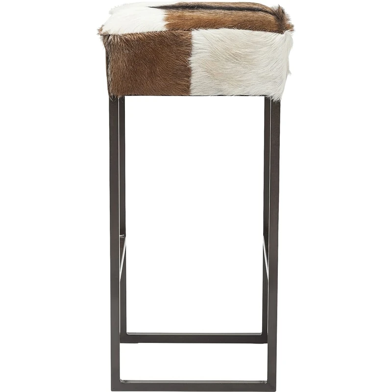 Kare Design Country Life Bar Stool, White/Brown/Grey, 74 x 35 x 35 cm
