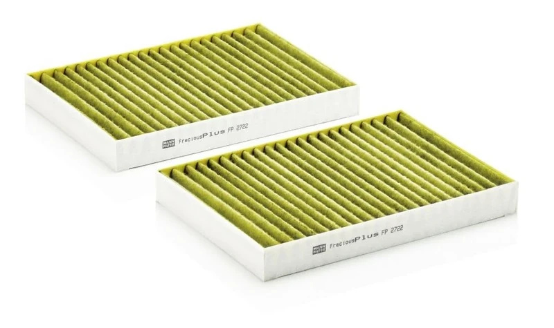 MANN-FILTER FP 2722-2 Cabin Air Filter - FreciousPlus Biofunctional Pollen Filter - (set of 2) for Cars + Transporters