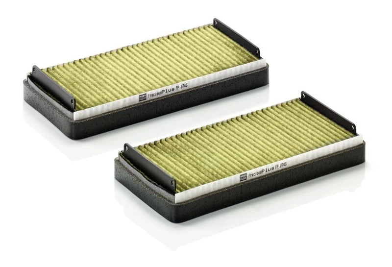 MANN-FILTER FP 2745-2 Cabin Air Filter - FreciousPlus Biofunctional Pollen Filter - (set of 2) for Cars + Transporters - Image 1
