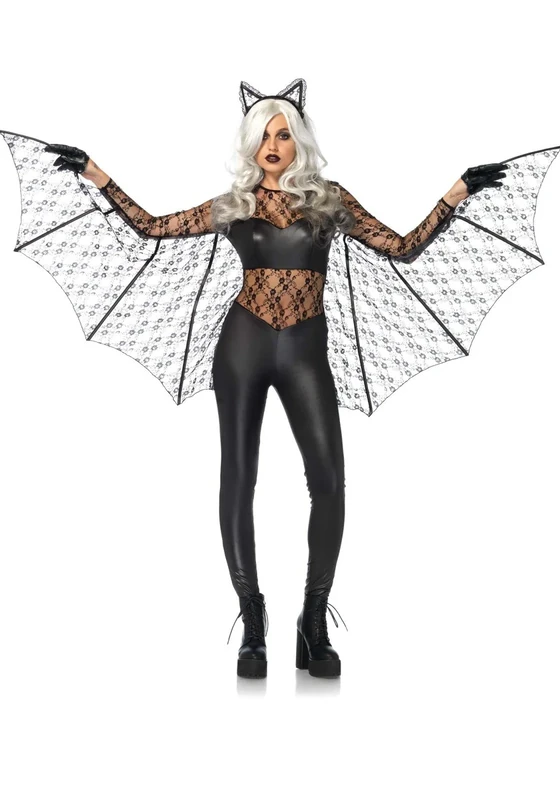 Leg Avenue 85540 Black Magic Bat Fancy Dress Costume Set (Medium, 2-Piece), Size: M (UK 10-12) - Image 1