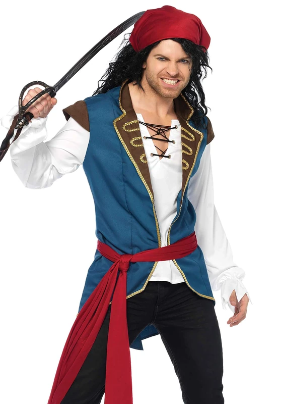 Leg Avenue Pirate Scoundrel Men's Costumes, Medium/Large - Image 1